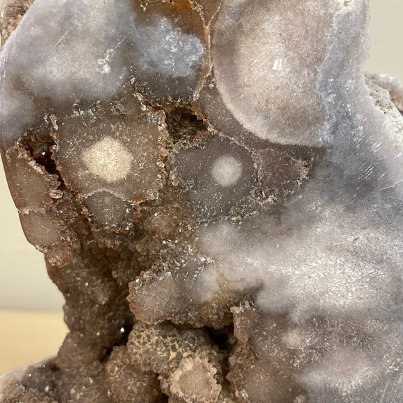 Pink Amethyst druzy slab with customized stand 7.2 LBS
